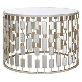 Raina Large Round Table Champagne