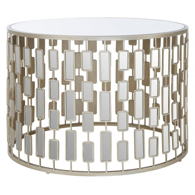 Raina Large Round Table Champagne