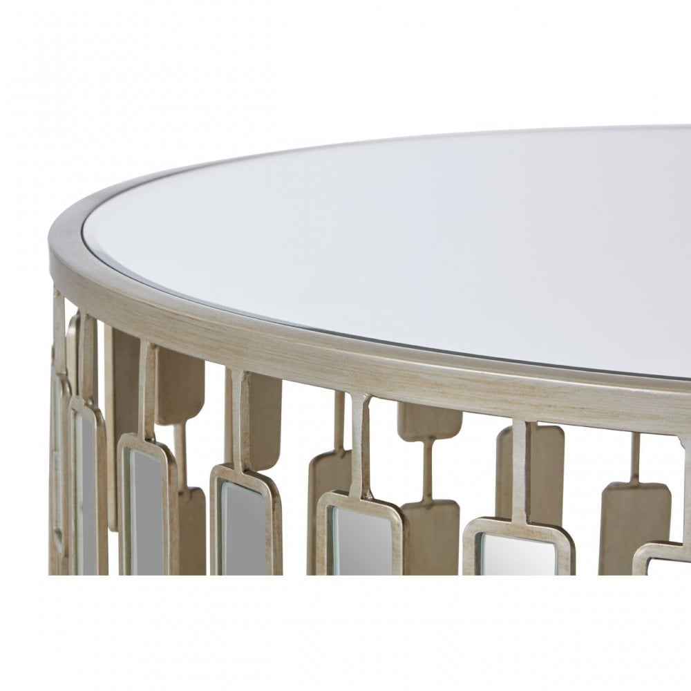Raina Large Round Table Champagne