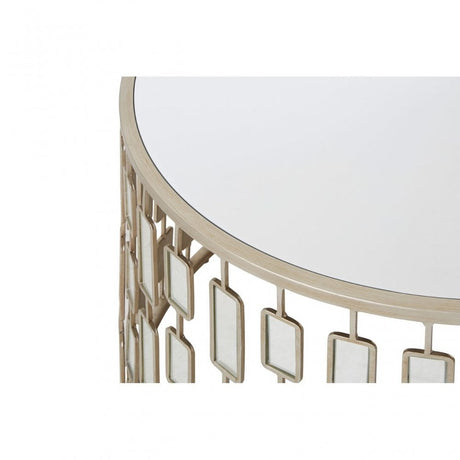 Raina Large Round Table Champagne