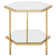Rio 2 Tier Side Table Gold