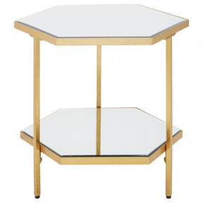 Rio 2 Tier Side Table Gold