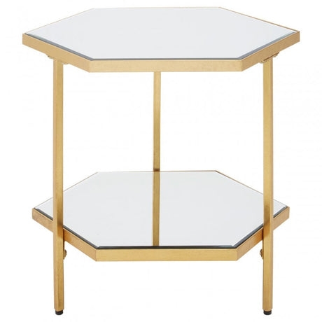 Rio 2 Tier Side Table Gold