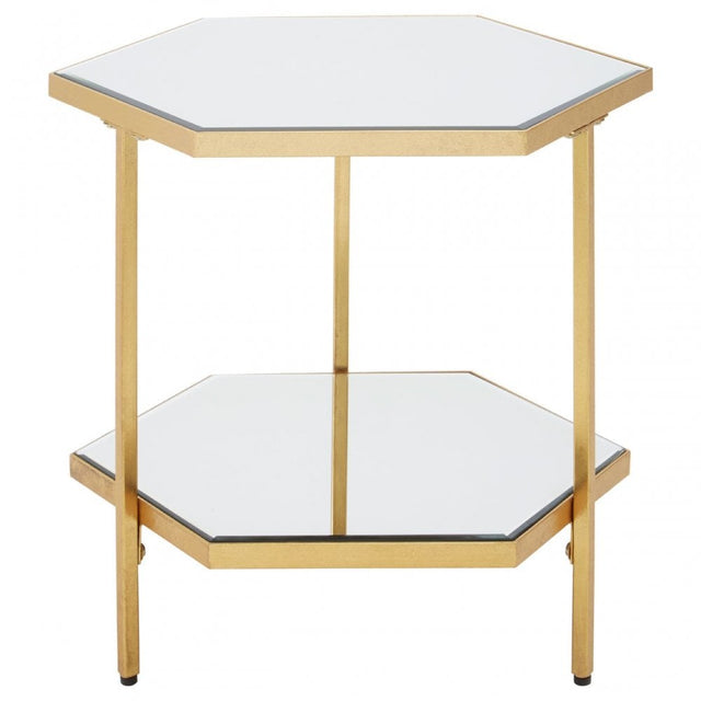 Rio 2 Tier Side Table Gold