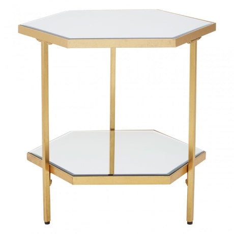 Rio 2 Tier Side Table Gold