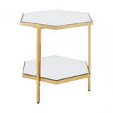 Rio 2 Tier Side Table Gold