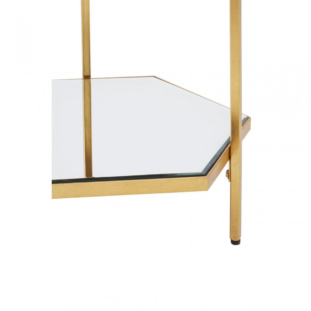 Rio 2 Tier Side Table Gold