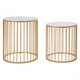 Anvil Nest of 2 Round Side Tables Gold
