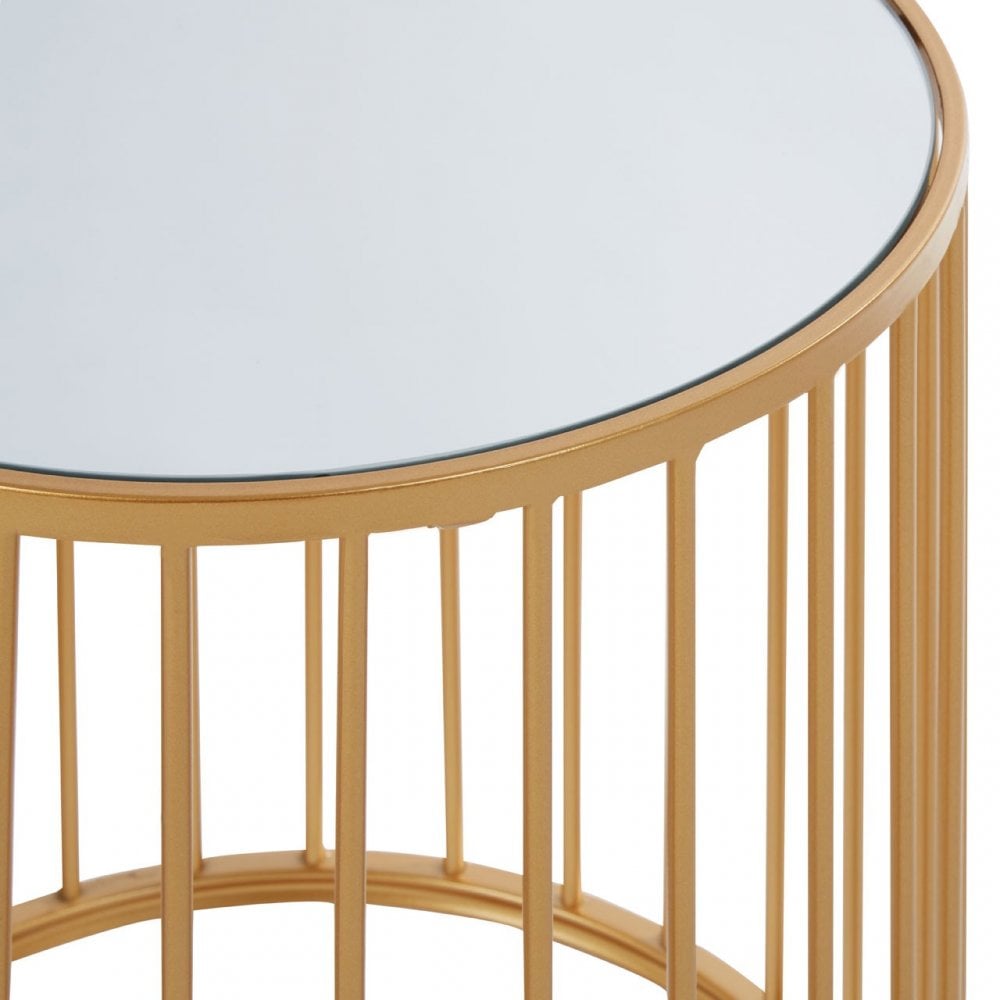 Anvil Nest of 2 Round Side Tables Gold