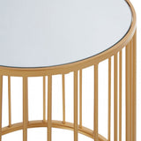 Anvil Nest of 2 Round Side Tables Gold