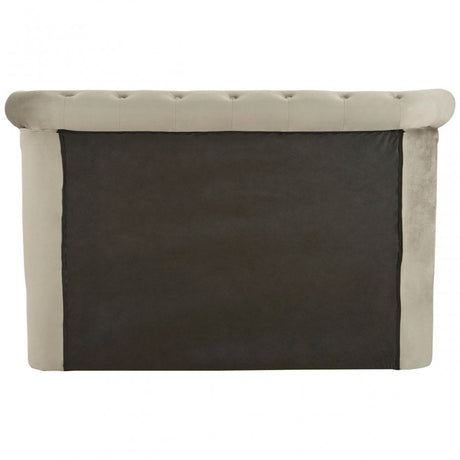 Edison Kingsize Grey Brush Velvet Ottoman Bed Grey
