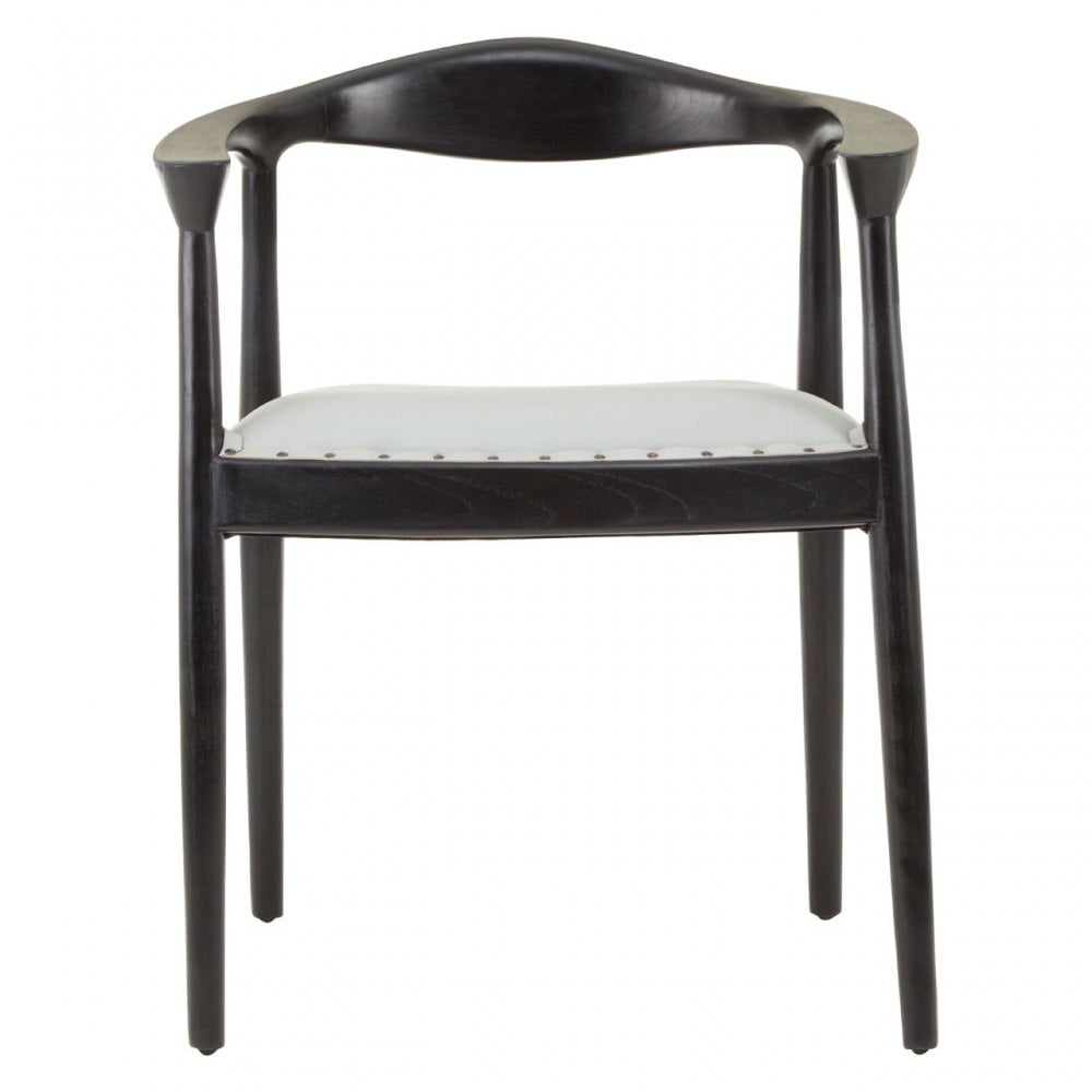 Kourtnai Grey Leather Chair