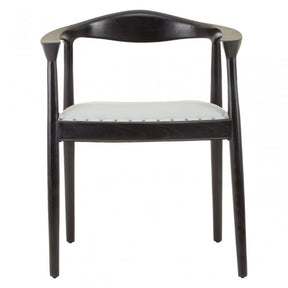 Kourtnai Grey Leather Chair