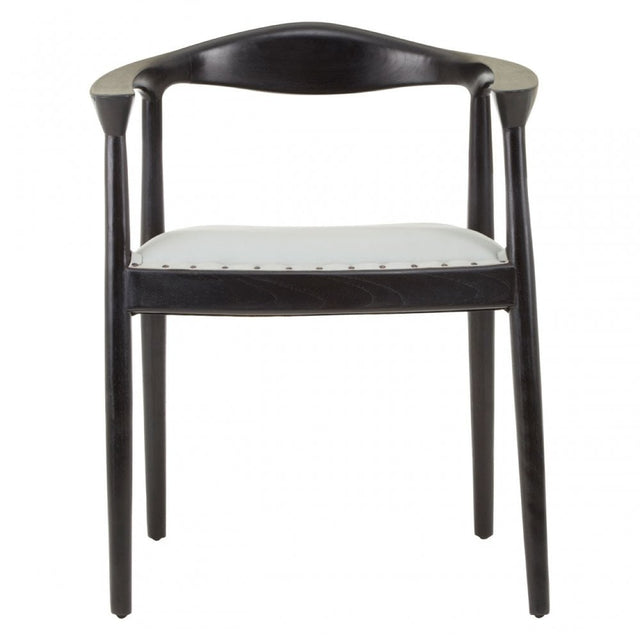 Kourtnai Grey Leather Chair