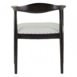 Kourtnai Grey Leather Chair