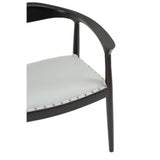 Kourtnai Grey Leather Chair