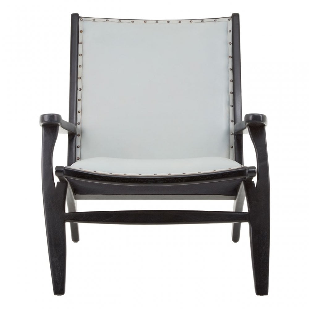 Kourtnai Grey Leather Chair Grey