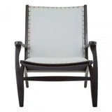 Kourtnai Grey Leather Chair Grey