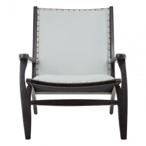 Kourtnai Grey Leather Chair Grey