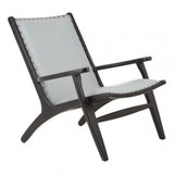Kourtnai Grey Leather Chair Grey