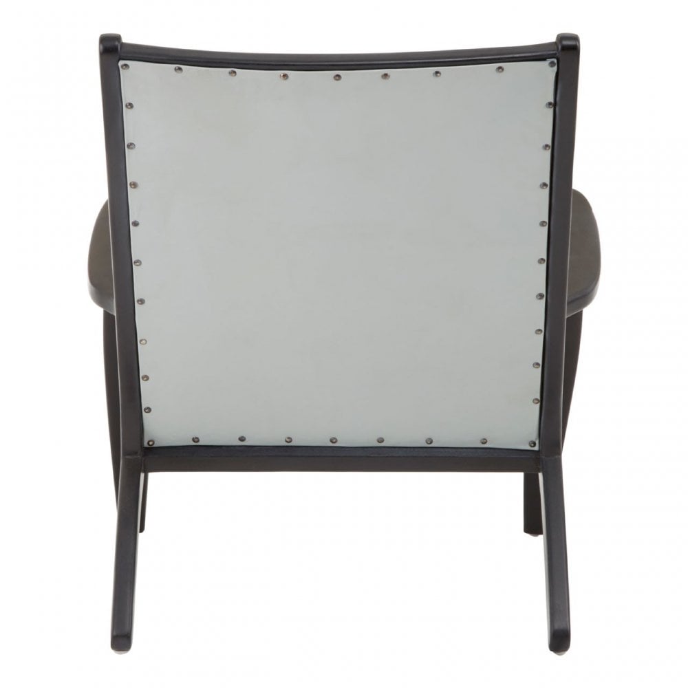 Kourtnai Grey Leather Chair Grey
