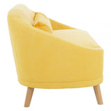 Holland Yellow Linen Sofa Yellow
