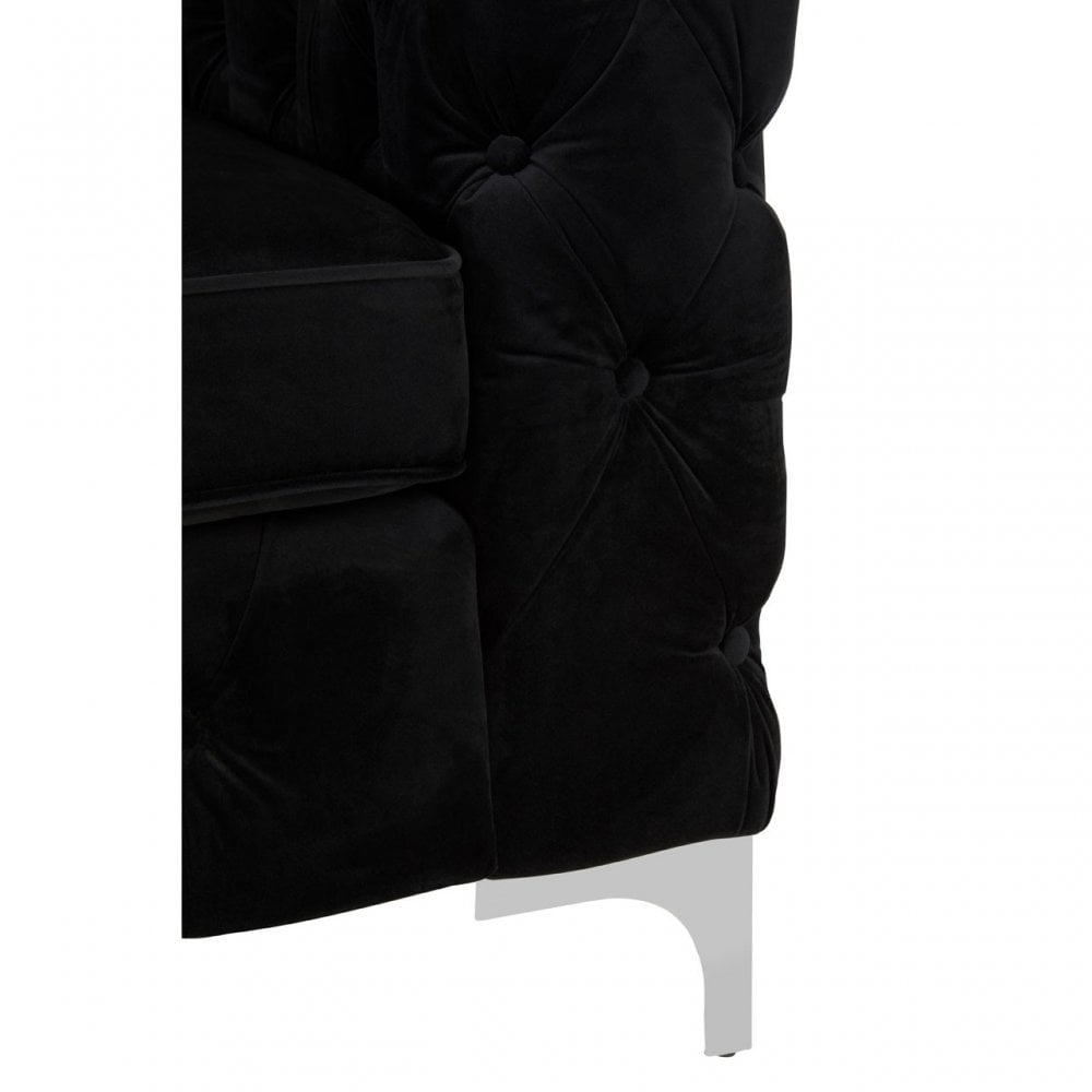 Madina Chesterfield Sofa Black
