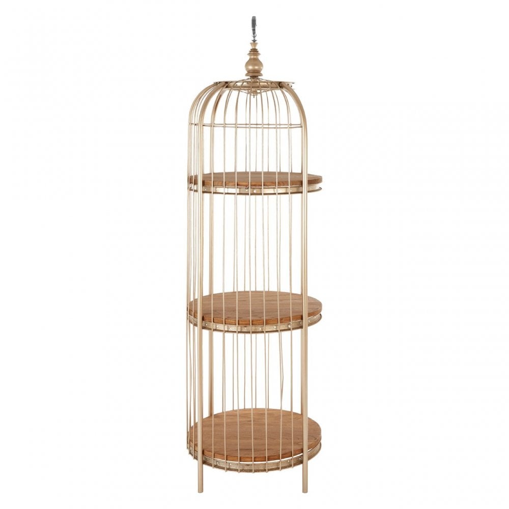 Mantis 3 Tier Champagne Gold Birdcage Unit Champagne