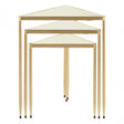Anvil Set Of 3 Triangle Tables Champagne