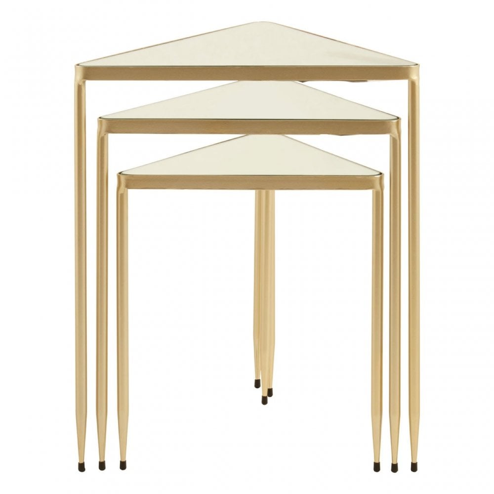 Anvil Set Of 3 Triangle Tables Champagne