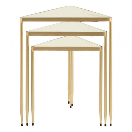 Anvil Set Of 3 Triangle Tables Champagne