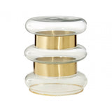 Margot Clear Glass Side Table Gold