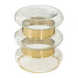 Margot Clear Glass Side Table Gold