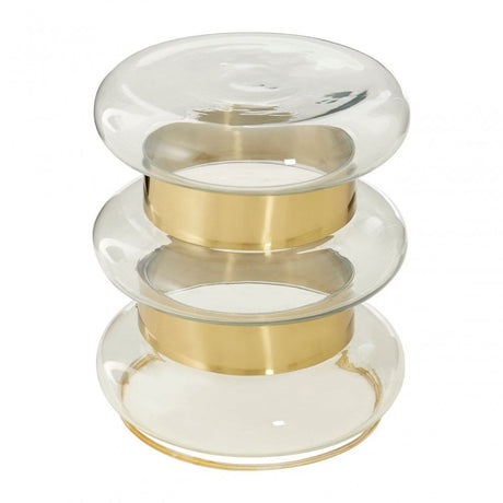 Margot Clear Glass Side Table Gold