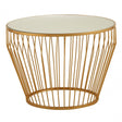 Anvil Gold Finish Tapered Design Side Table Gold