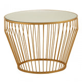Anvil Gold Finish Tapered Design Side Table Gold