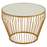 Anvil Gold Finish Tapered Design Side Table Gold