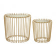 Anvil 2 Set Champagne Wireframe Side Tables Gold
