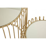 Anvil 2 Set Champagne Wireframe Side Tables Gold