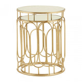 Anvil Set of 2 Champagne Metal Side Tables Champagne