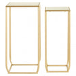 Avantis Set of 2 Champagne / Square Side Tables Champagne