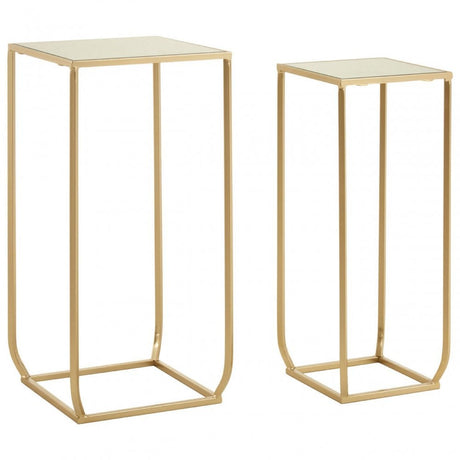 Avantis Set of 2 Champagne / Square Side Tables Champagne