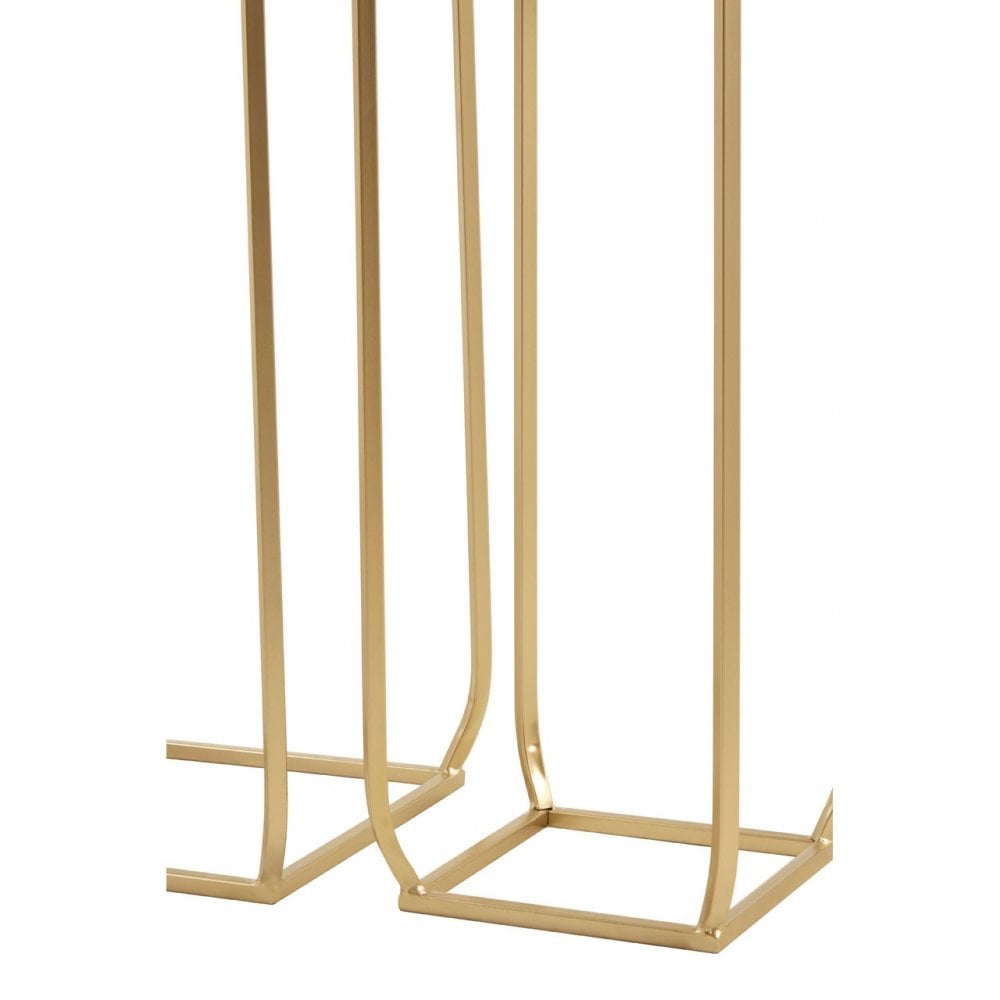 Avantis Set of 2 Champagne / Square Side Tables Champagne