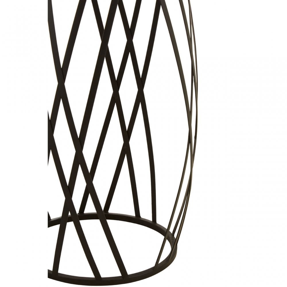 Avantis Set of 2 Black Metal Round Side Tables Black