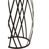 Avantis Set of 2 Black Metal Round Side Tables Black