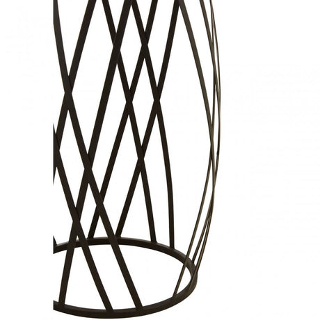 Avantis Set of 2 Black Metal Round Side Tables Black
