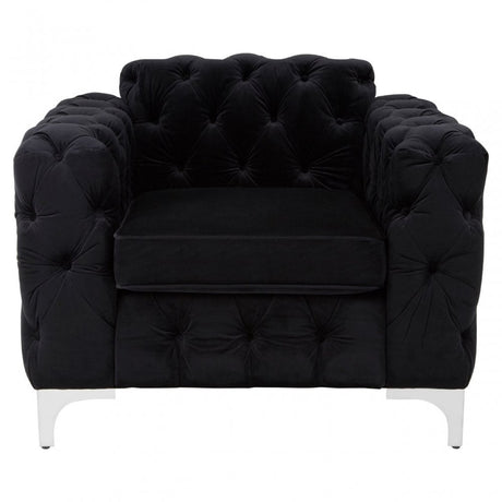 Madina Chesterfield Chair Black