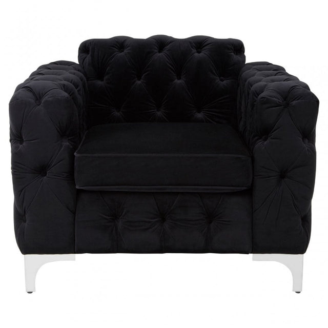 Madina Chesterfield Chair Black