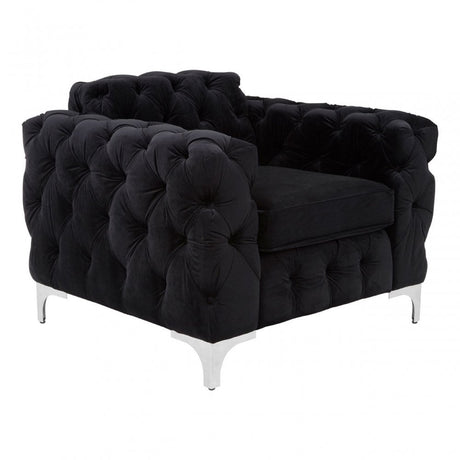 Madina Chesterfield Chair Black