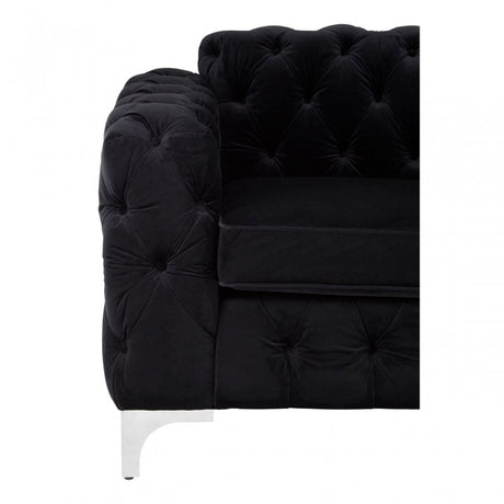 Madina Chesterfield Chair Black